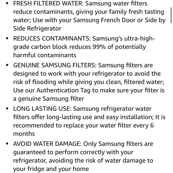 NWT Samsung Genuine Water Filter - Picture 8 of 8